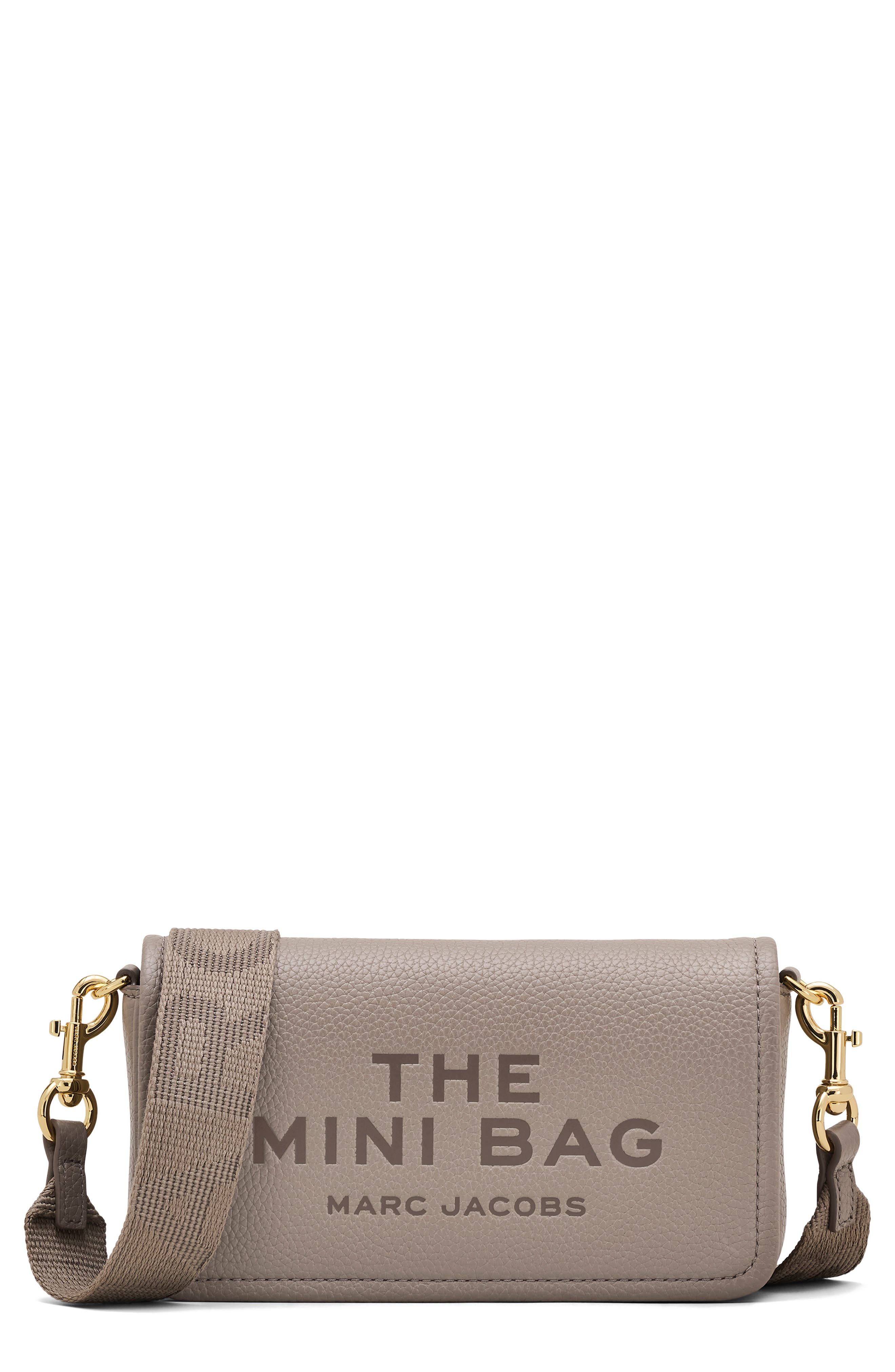 Marc Jacobs The Mini Leather Crossbody Bag in Cement 