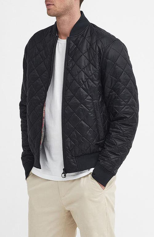 Shop Barbour Galento Quilted Bomber Jacket In Black