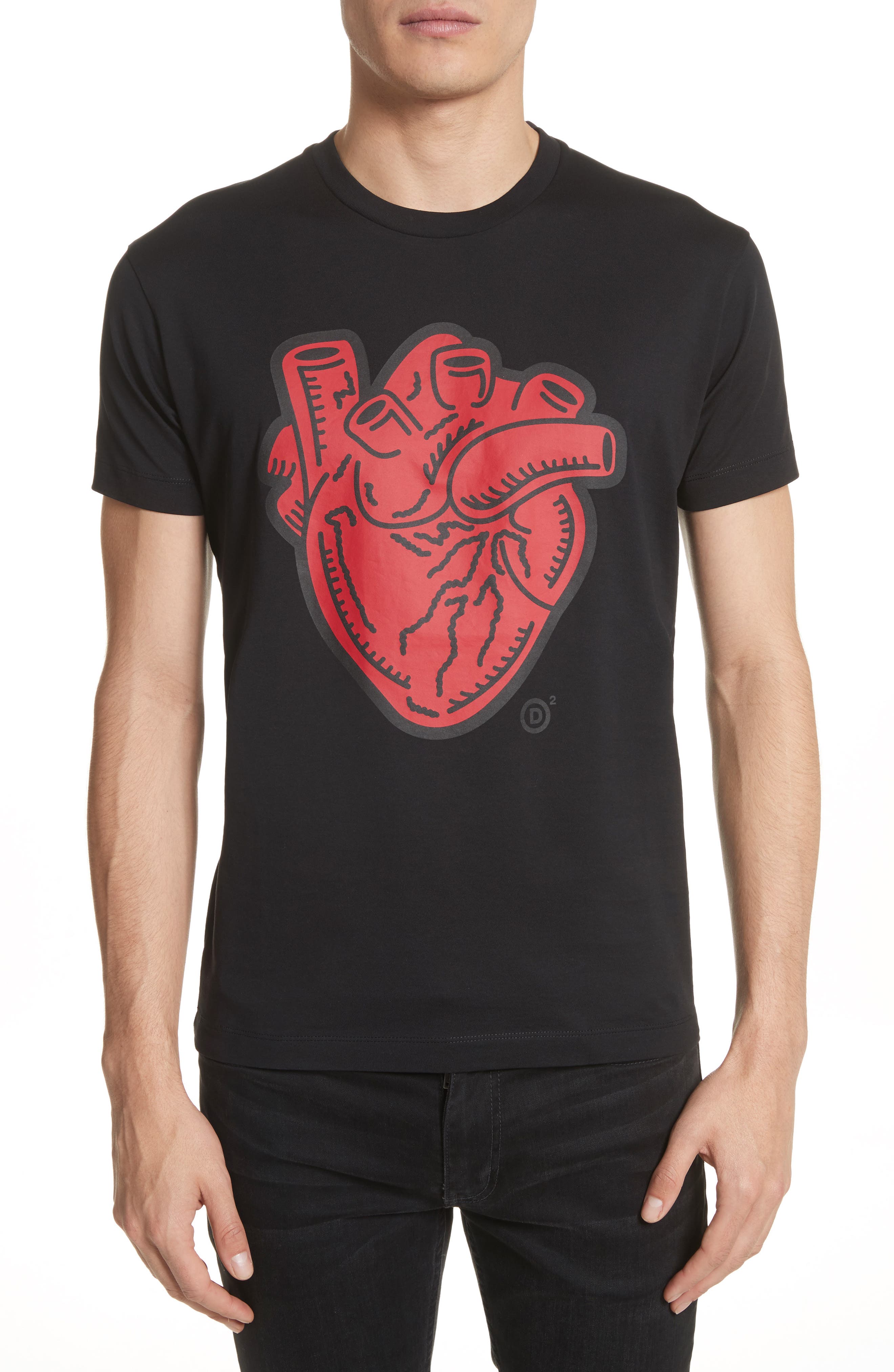 dsquared2 heart t shirt