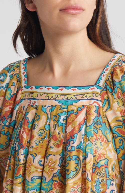 Shop Cleobella Paz Print Organic Cotton Swing Top In Las Palmas Print