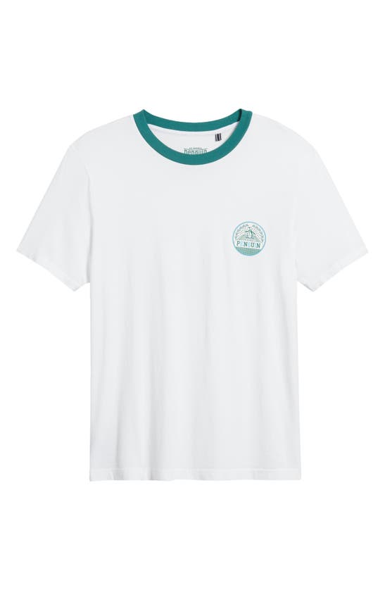 Shop Original Penguin Logo Ringer T-shirt In Bright White