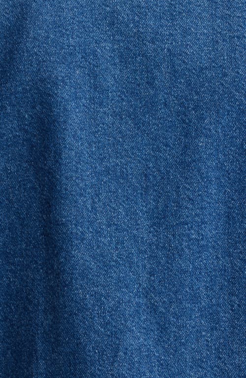 Rails Cheyenne Faux Shearling Collar Denim Zip-up Utility Jacket In Indigo Sherpa