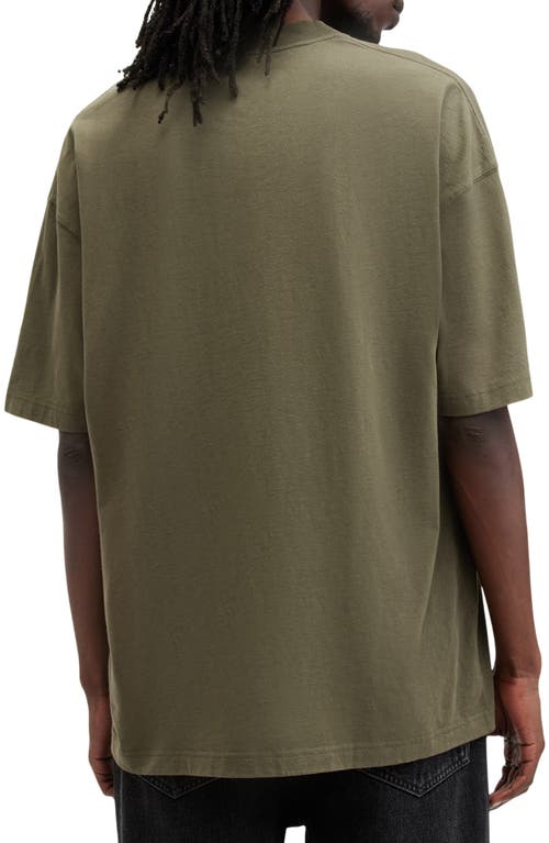 Shop Allsaints Bones Logo T-shirt In Marley Green