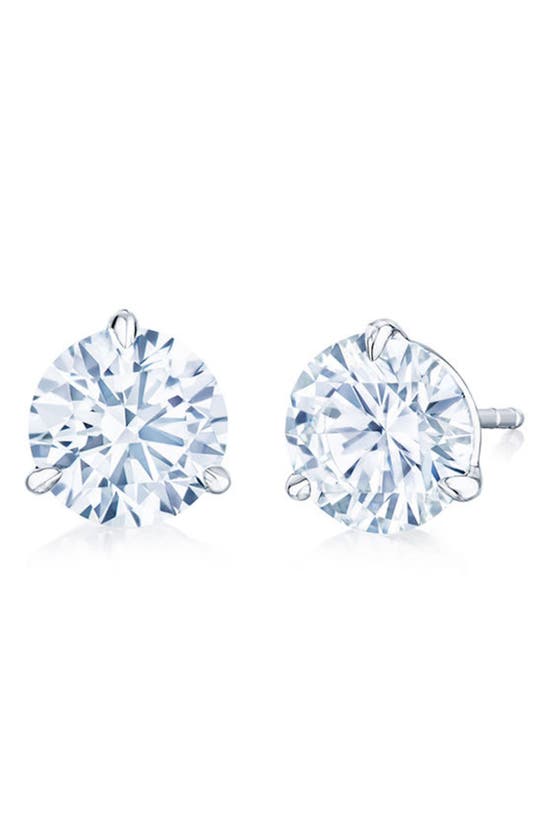 Kwiat Round Diamond & Platinum Stud Earrings In White