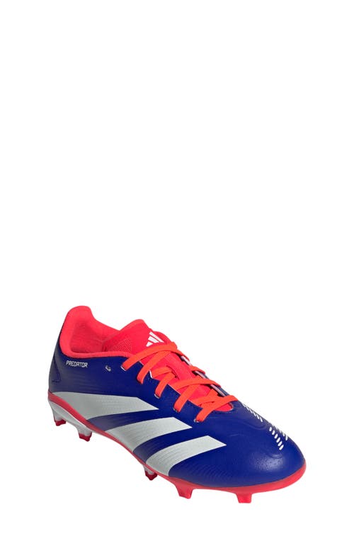 Shop Adidas Originals Adidas Kids' Predator League Firm Ground Soccer Cleat In Lucid Blue/white/solar Red