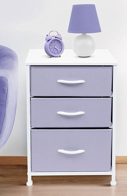 Shop Sorbus 3-drawer End Table In Purple