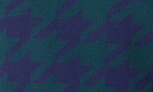 Endless Rose Houndstooth Sweater In Green/navy