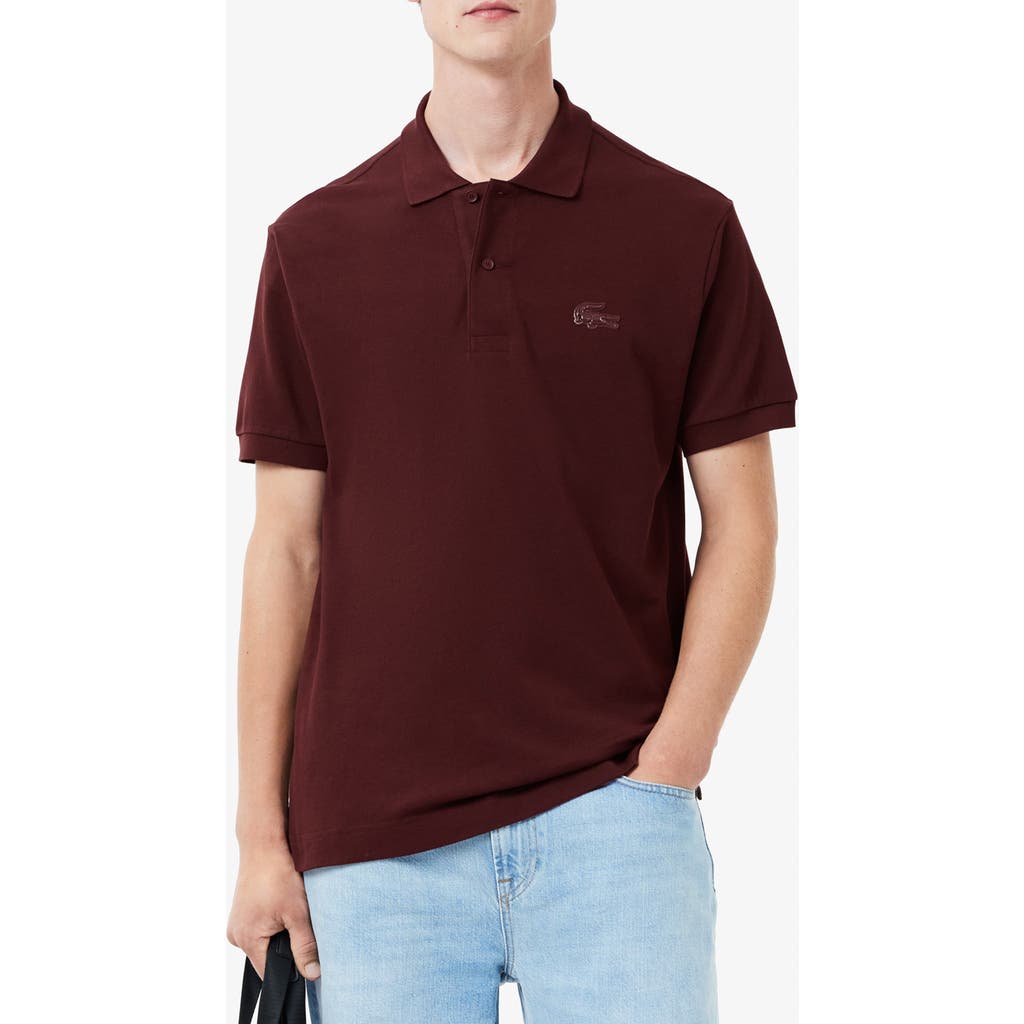 Lacoste Classic L12.12 Polo Dark Burgundy In Expresso
