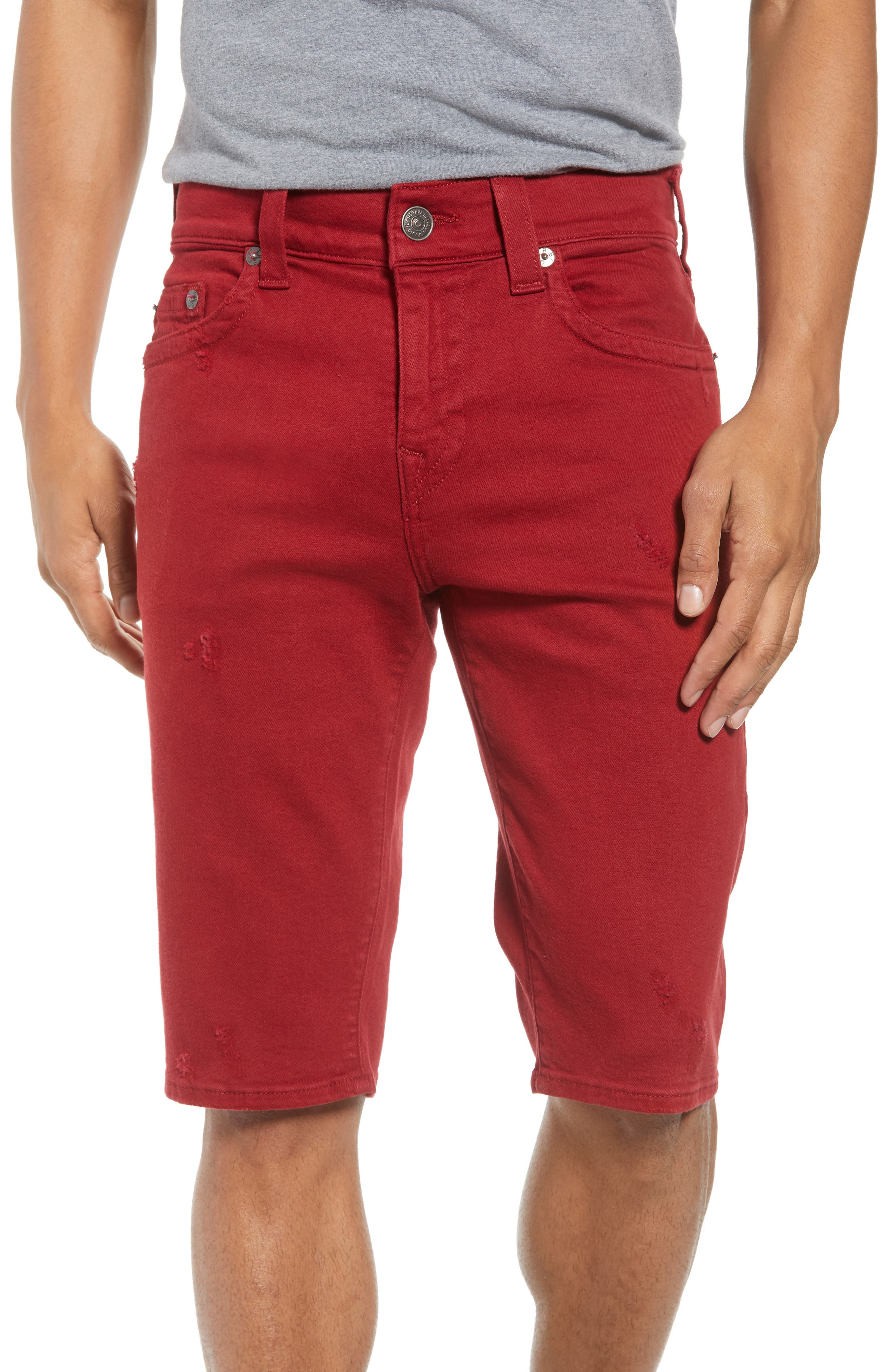 red true religion shorts