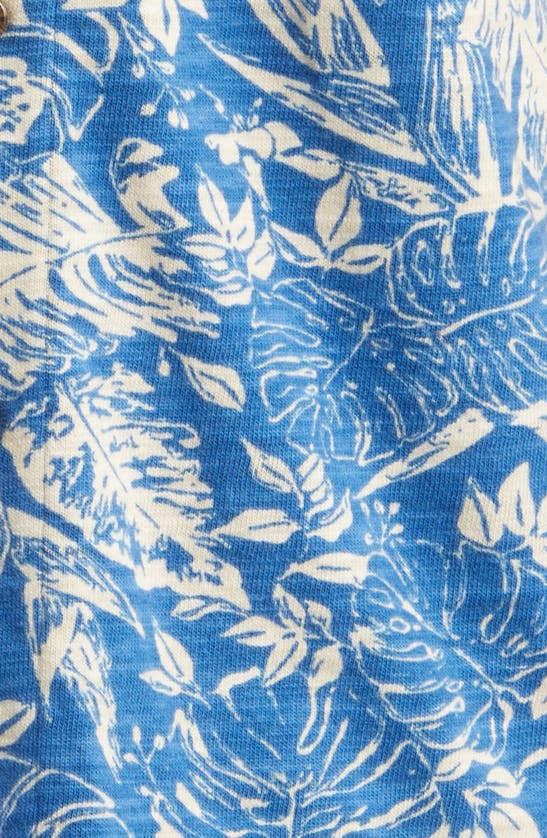 Shop Pendleton Wayside Floral Knit Camp Shirt In Seashore Blue