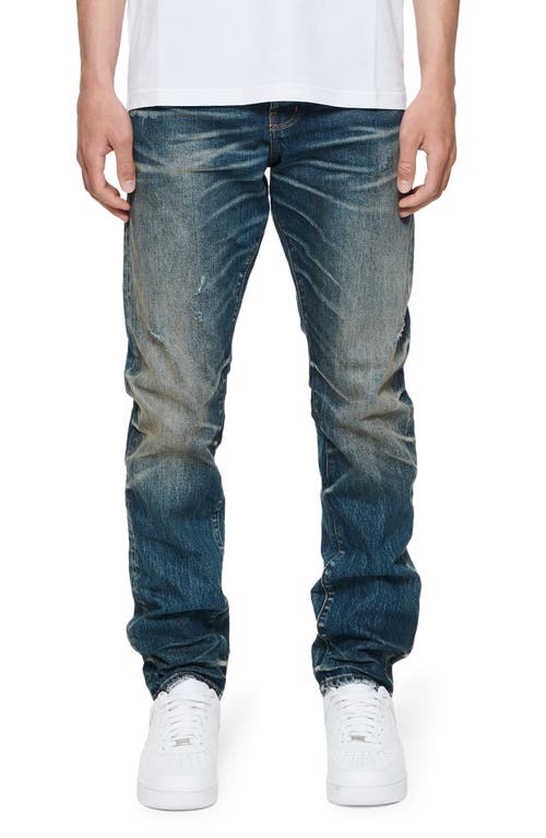 PURPLE BRAND 2 Year Dirty Fade Straight Leg Jeans Mid Indigo at Nordstrom,