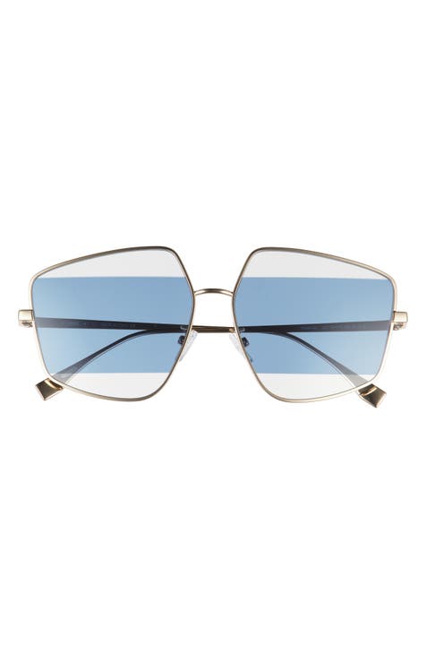 The Fendi Stripes 60mm Geometric Sunglasses