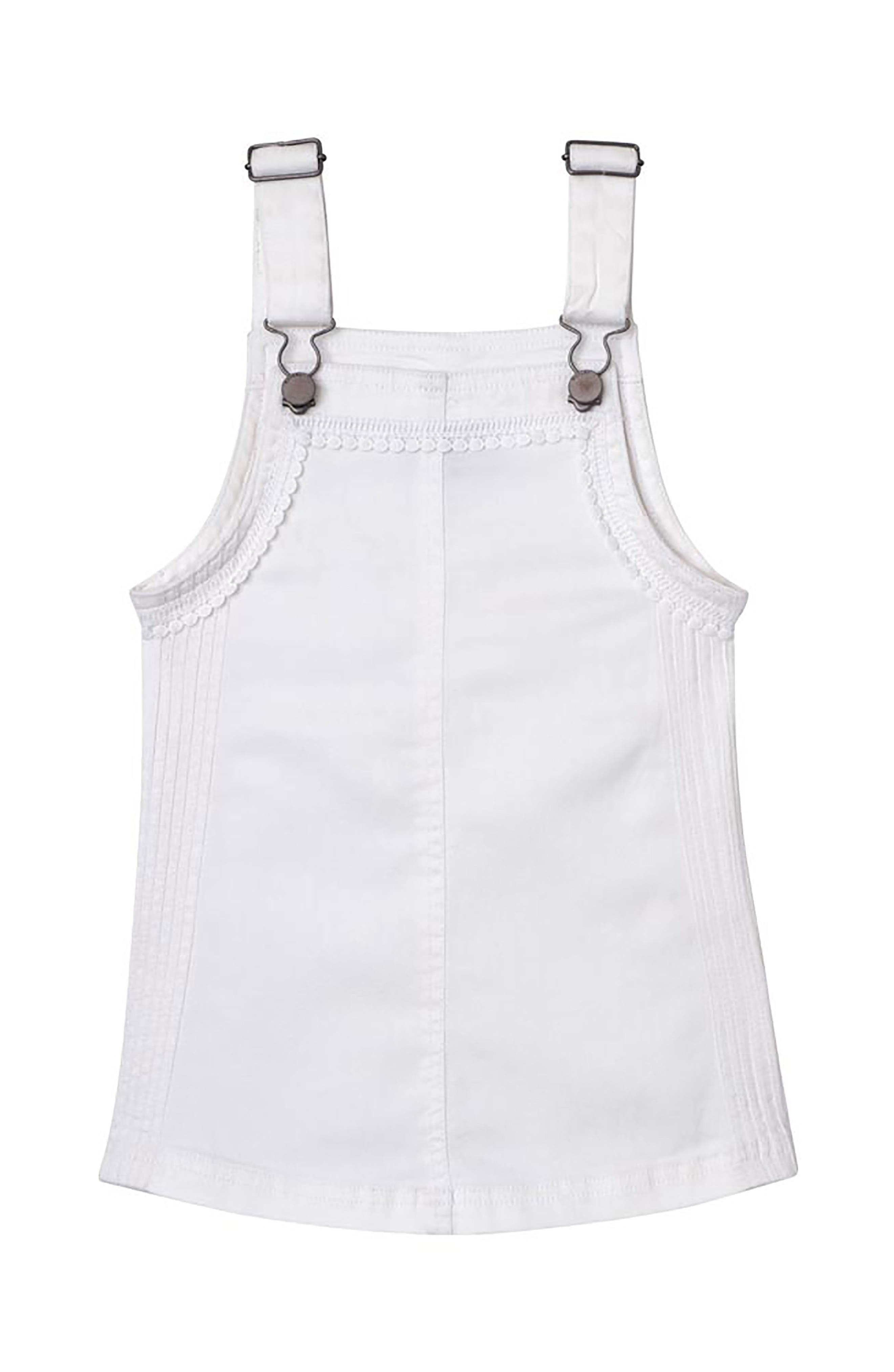 girls white pinafore