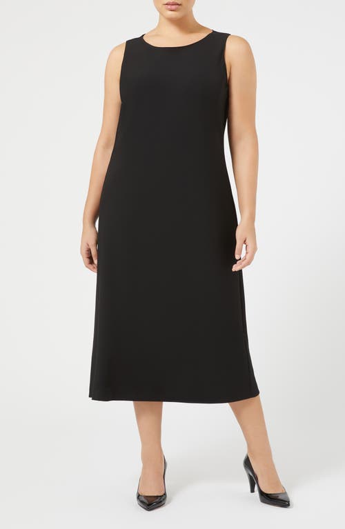 Shop Marina Rinaldi Gabriel Virgin Wool Dress In Black