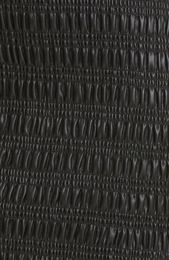 PROENZA SCHOULER WHITE LABEL PLEATED FAUX LEATHER MIDI SKIRT