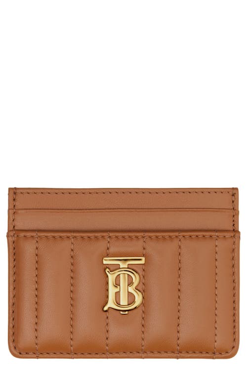 burberry Lola Quilted Leather Card Case in Marple Brown