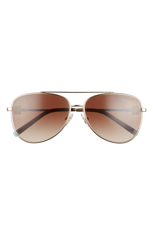 Tiffany & Co. 59mm Pilot Sunglasses in Pale Gold/Gradient at Nordstrom
