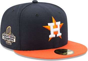 New Era Men's New Era Navy/Orange Houston Astros 2022 World Series  Champions Road Side Patch 59FIFTY Fitted Hat