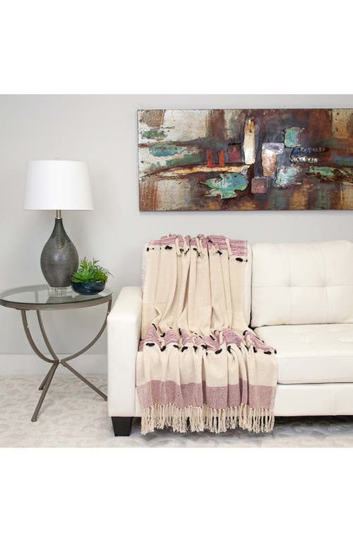 Parkland Collection Inca Fringe Throw Blanket In Purple