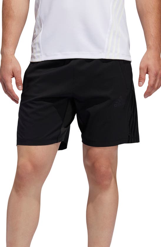 Adidas Originals Aeroready® 3stripes Performance Shorts In Black
