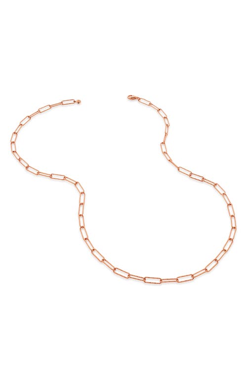 Monica Vinader Alta Textured Chain Link Necklace in Rose Gold at Nordstrom