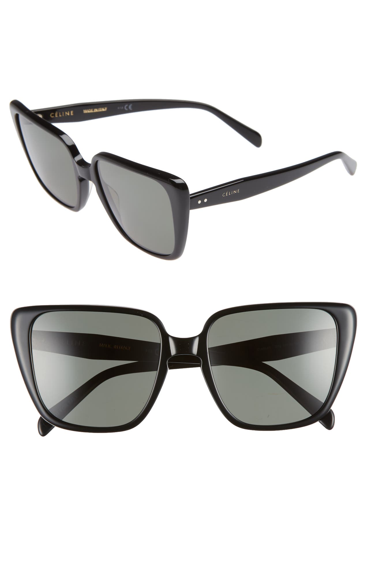 CELINE 57mm Modified Square Cat Eye Sunglasses Nordstrom Rack