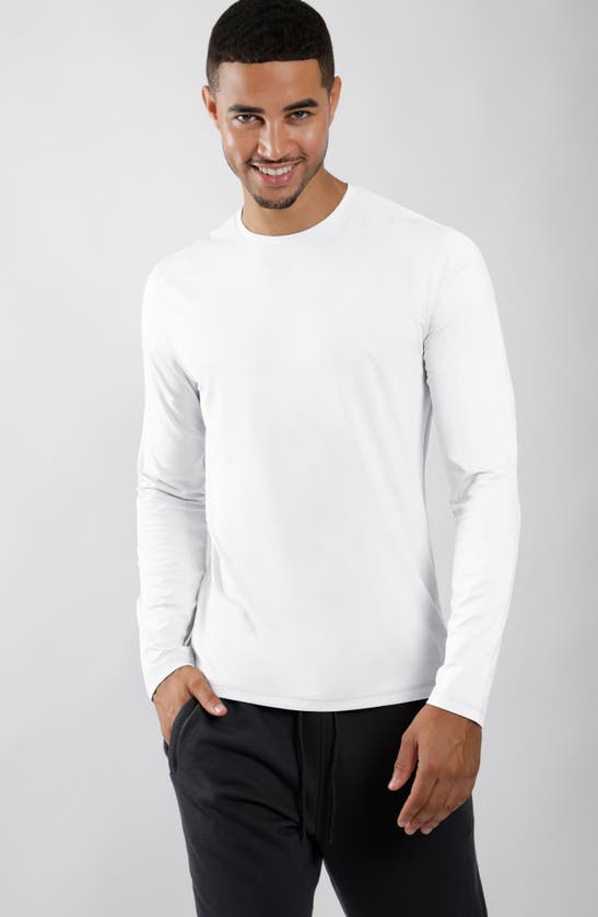 Shop 90 Degree By Reflex Long Sleeve Crew T-shirt In White