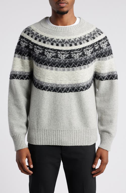 OFFICINE GENERALE OFFICINE GÉNÉRALE MANOLO FAIR ISLE WOOL CREWNECK SWEATER
