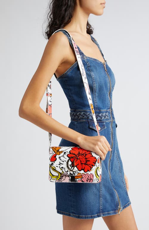 Shop Christian Louboutin X Shun Sudo Small Loubi54 Button Flower Leather Crossbody Bag In Multi/gold