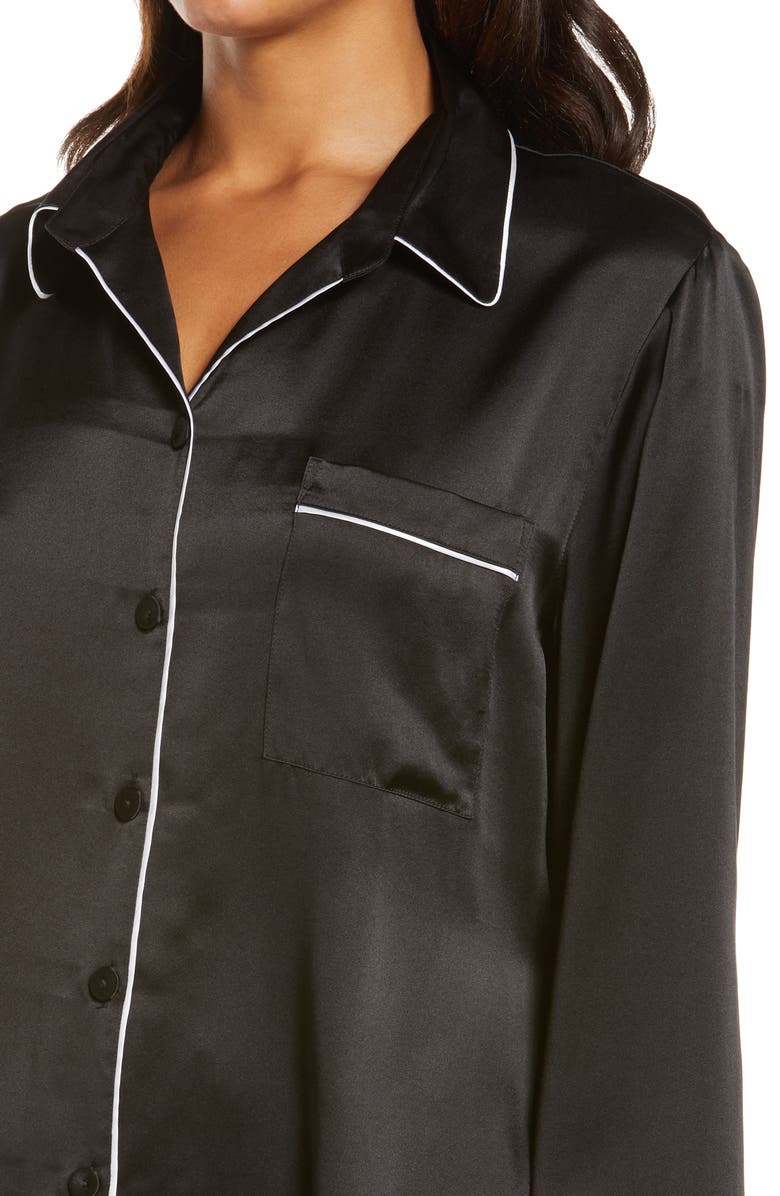 Papinelle Silk Pajamas, Alternate, color, Black