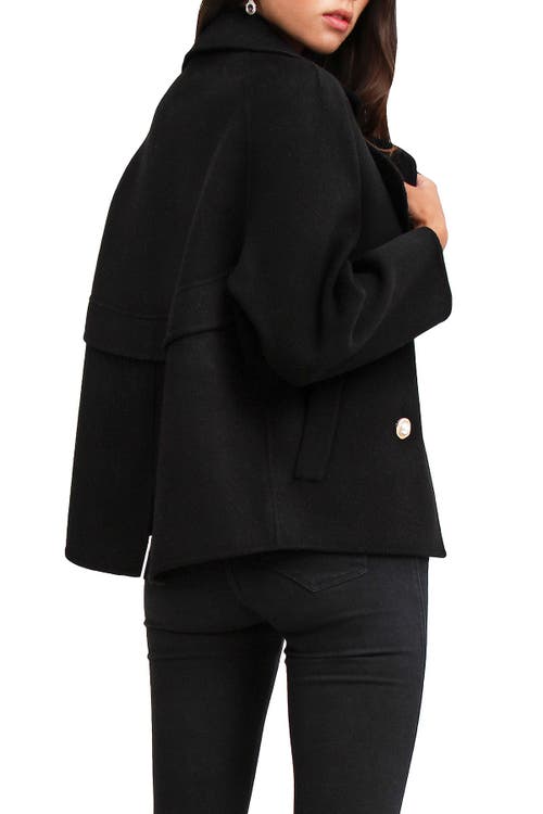 Belle & Bloom I'm Yours Wool Blend Coat In Black