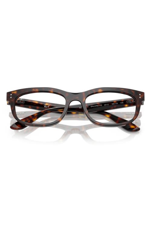 Ray Ban Ray-ban 54mm Rectangular Pillow Optical Glasses In Havana