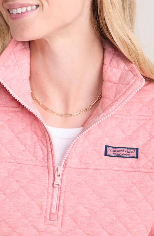 Vineyard Vines Dreamcloth® Quilted Shep Half Zip Pullover In Palm Beach Heather