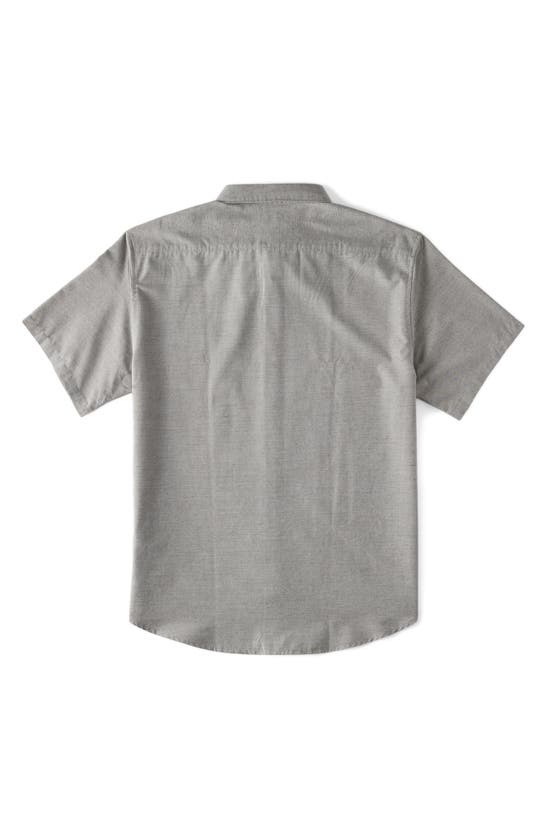 Shop Billabong Kids' All Day Short Sleeve Button-down Shirt In Light Grey