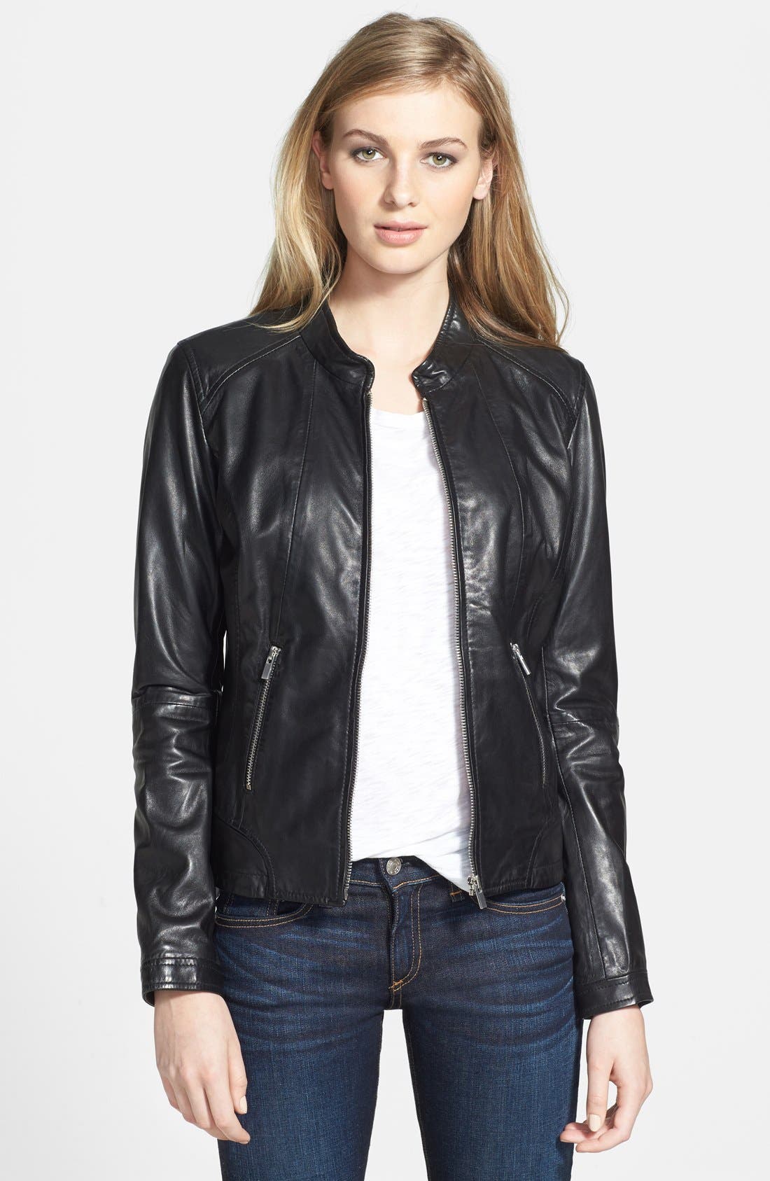 LaMarque 'Alice' Leather Biker Jacket Nordstrom