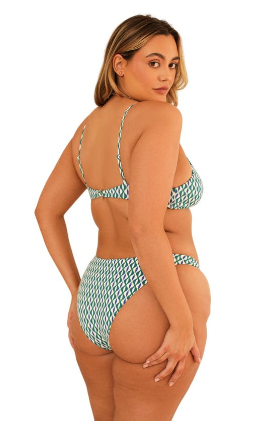 Dippin Daisys Zen Knotted Triangle Bikini Top In Blue Jean