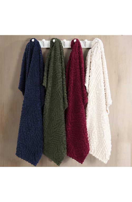 Nautica Declan Sherpa Reversible Throw Blanket In Red