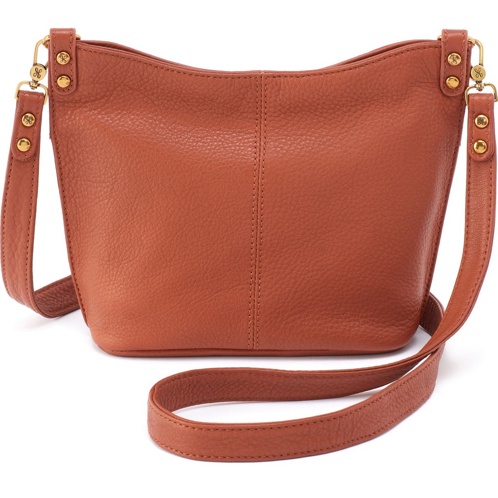 Shop Hobo Small Pier Leather Crossbody Bag In Cognac