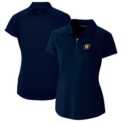 Women's Cutter & Buck Navy Houston Astros City Connect Forge Stretch Polo