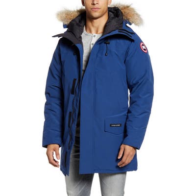 Canada Goose Langford Slim Fit Down Parka With Genuine Coyote Fur Trim, Blue