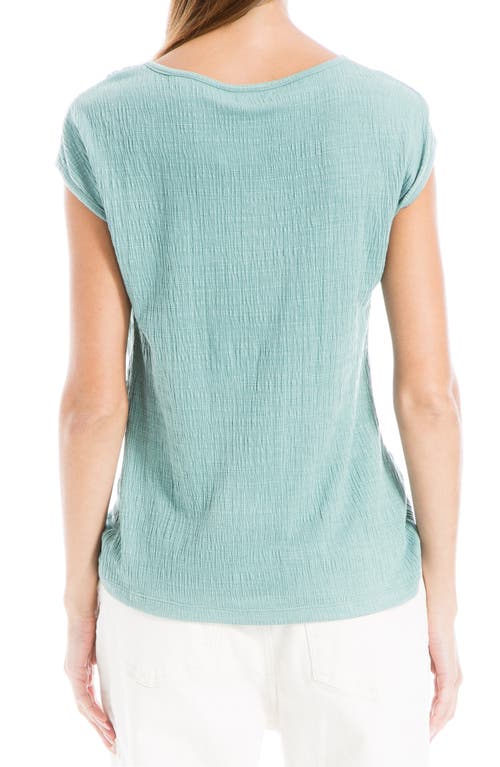 Max Studio Textured Side Gather Top In Laguna