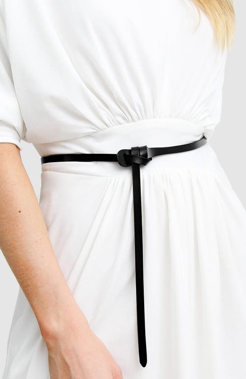 Belle & Bloom London Mood Leather Tie Belt In Brown
