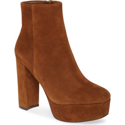 Vince Camuto Leslieon Square Toe Platform Boot- Brown