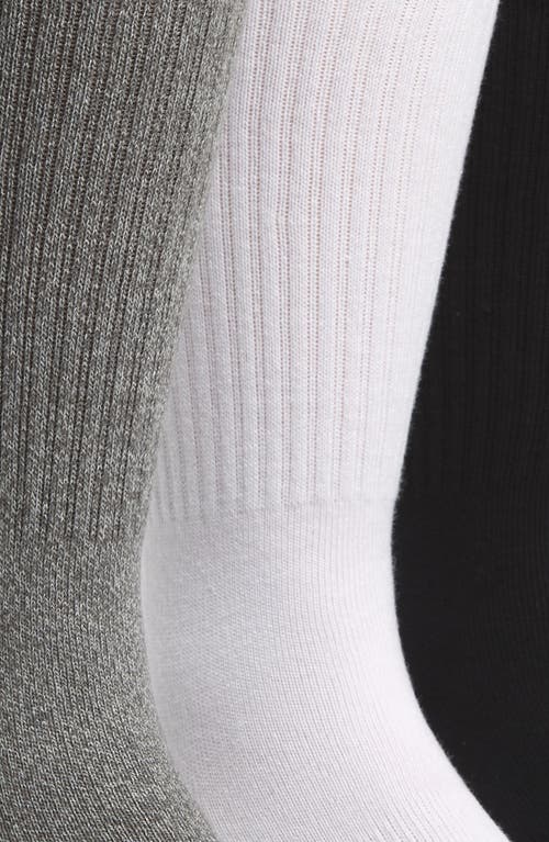 Stance Icon Assorted 3-pack Crew Socks In Black/white/grey