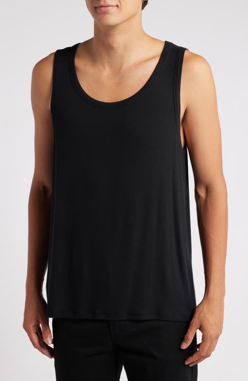 Shop Atm Anthony Thomas Melillo Modal Rib Tank In Black