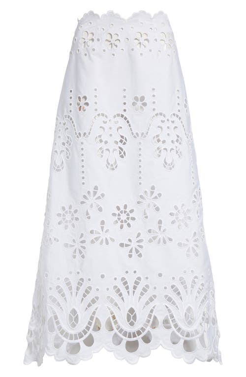 Dolce & Gabbana Longue Skirt With Cut-out In Bianco Ottico