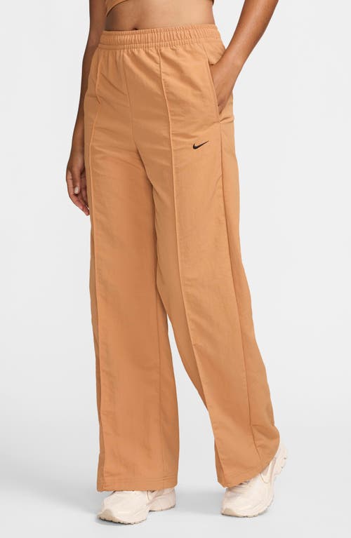 Shop Nike Wide Leg Pants In Flax/black