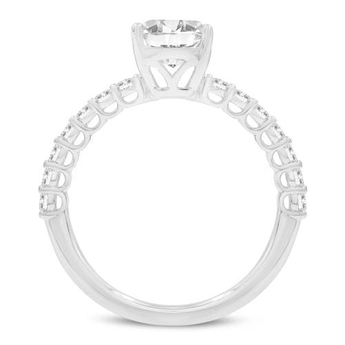 Luvmyjewelry Calista 14k White Gold Emerald Cut Lab Grown Diamond Engagement Ring In 14k White Gold