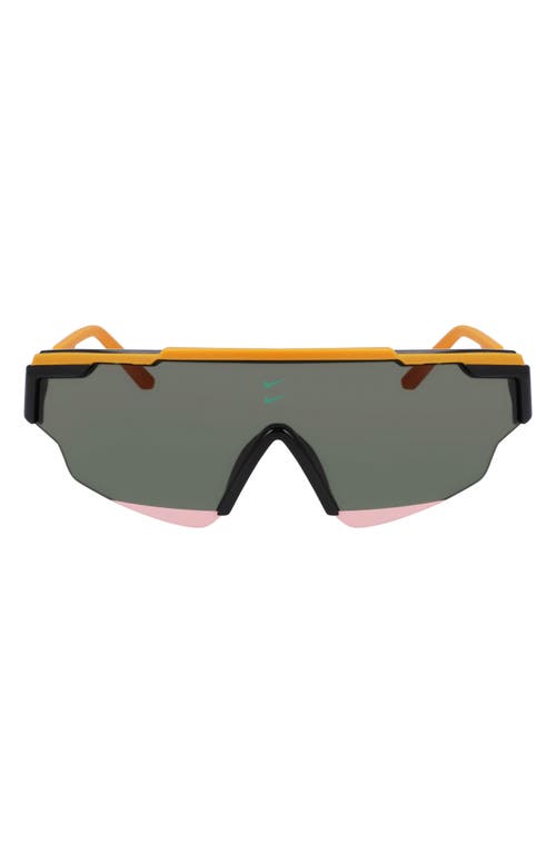 Nike Marquee Edge 64mm Shield Sunglasses in Monarch/Green at Nordstrom