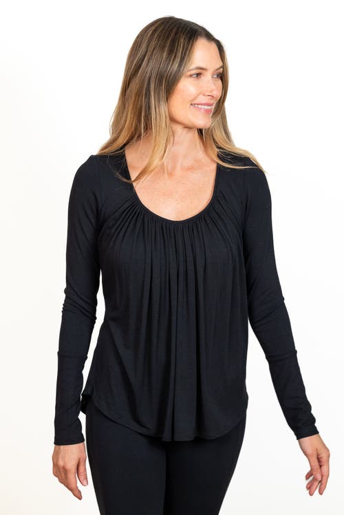 Shop Jjwinks Full Moon Light Hug® Lounge & Sleep Long Sleeve Top In Black